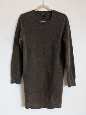 Olive green sweater dress